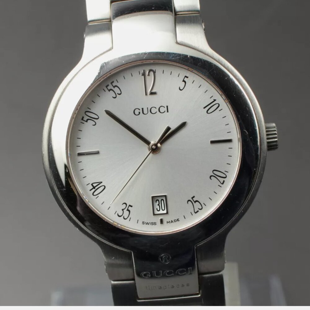 MINT Gucci Men's White Face Watch FULL BOX - Picture 3 of 5